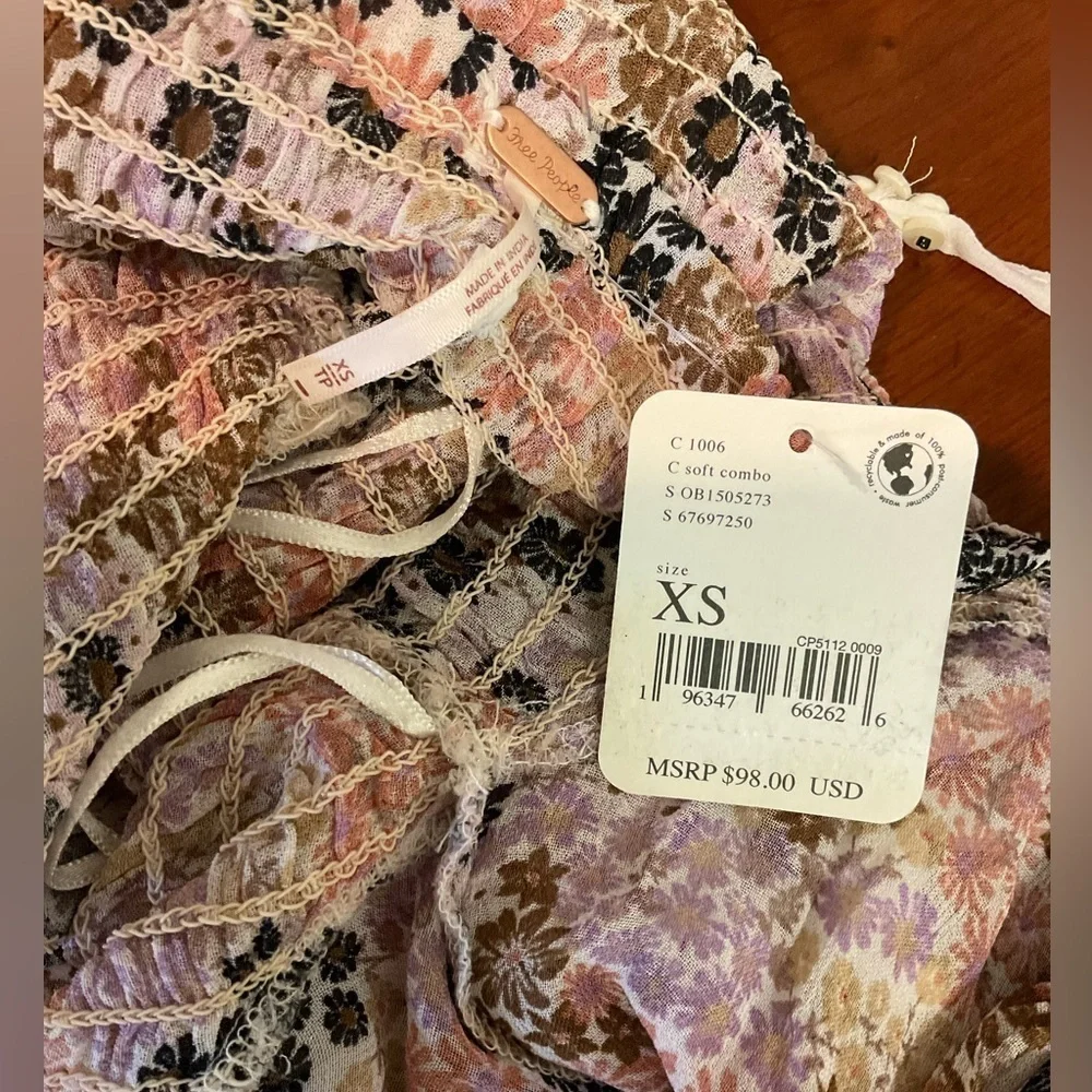 Free People Smocked Back On Top Crop Top